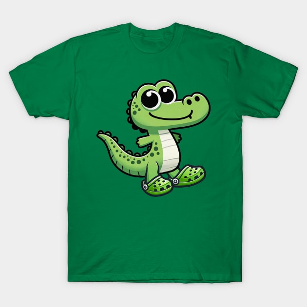 Crocodile wearing crocs T-Shirt by MasutaroOracle